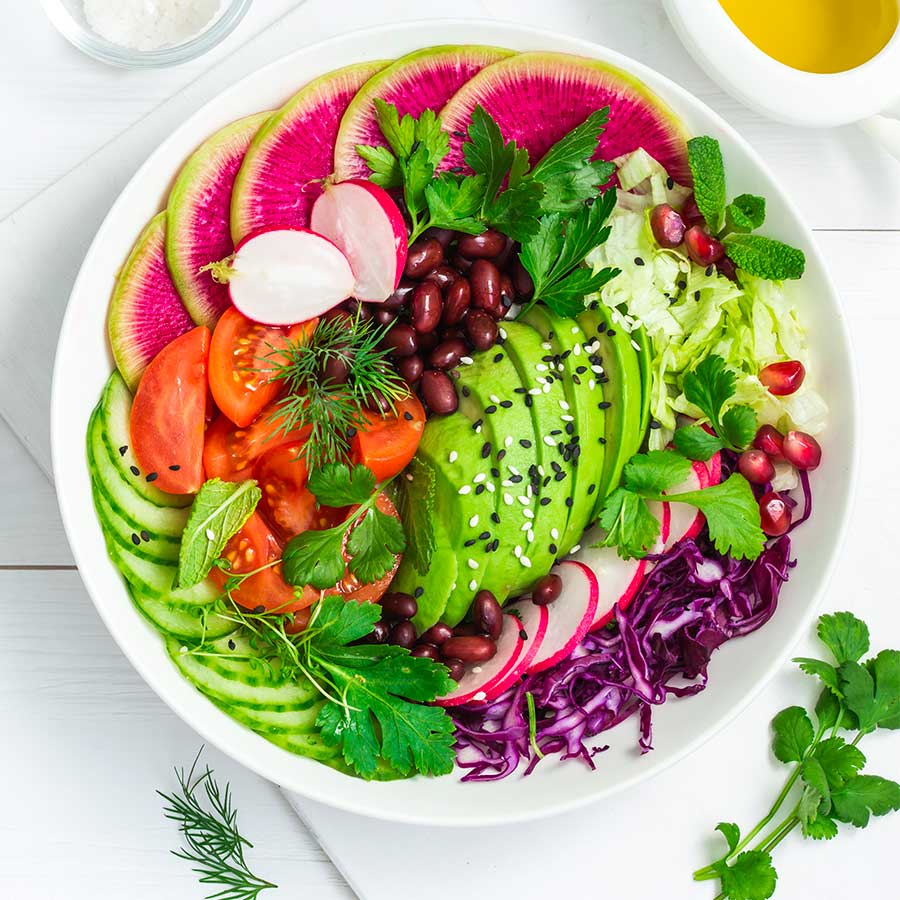 Buddha bowl aux haricots rouges