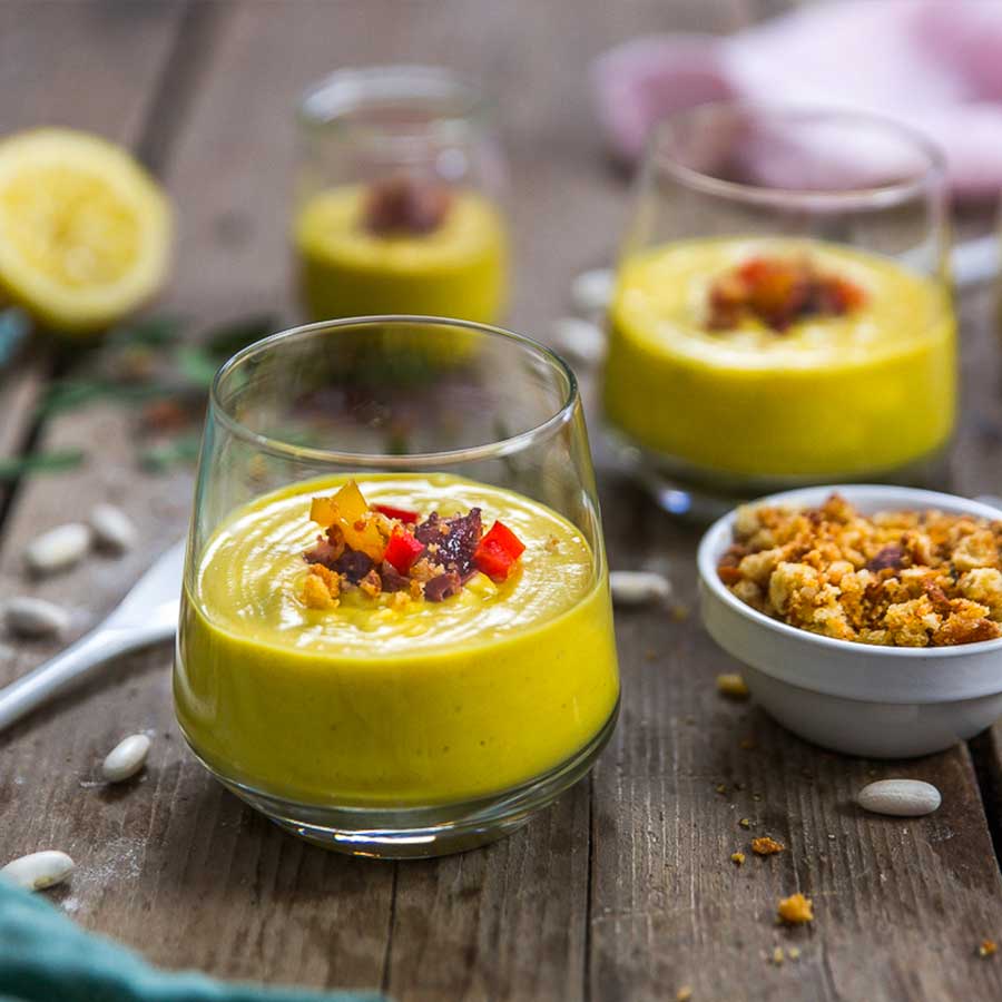 Gaspacho de haricots blancs