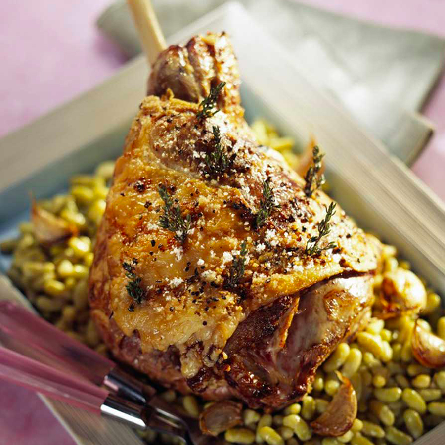 Gigot d&rsquo;agneau et flageolets