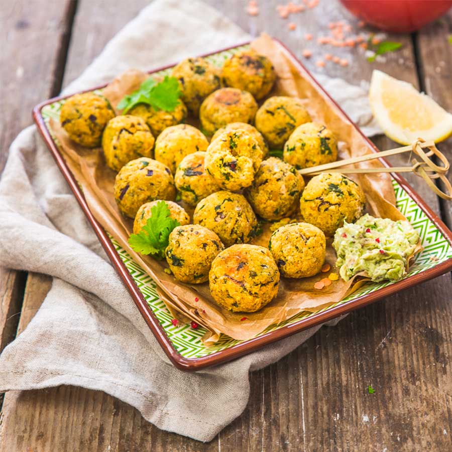 Croquettes de lentilles corail